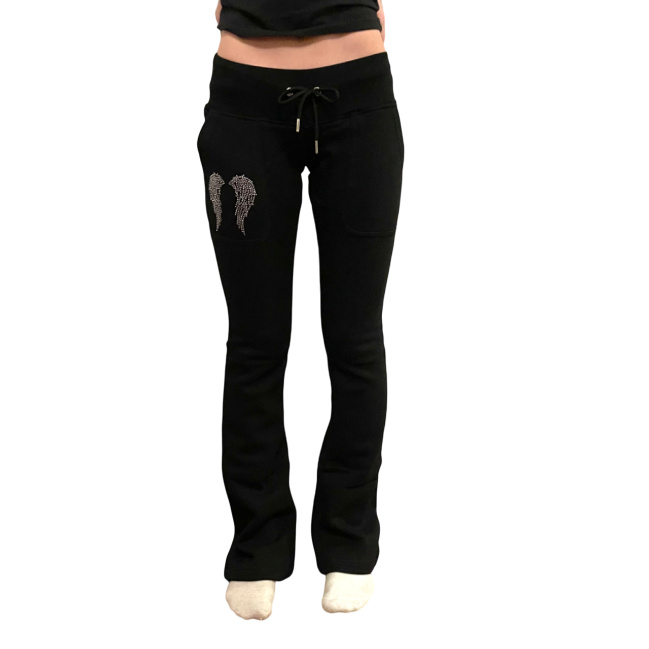 Pantalon de survêtement taille basse noir Paris