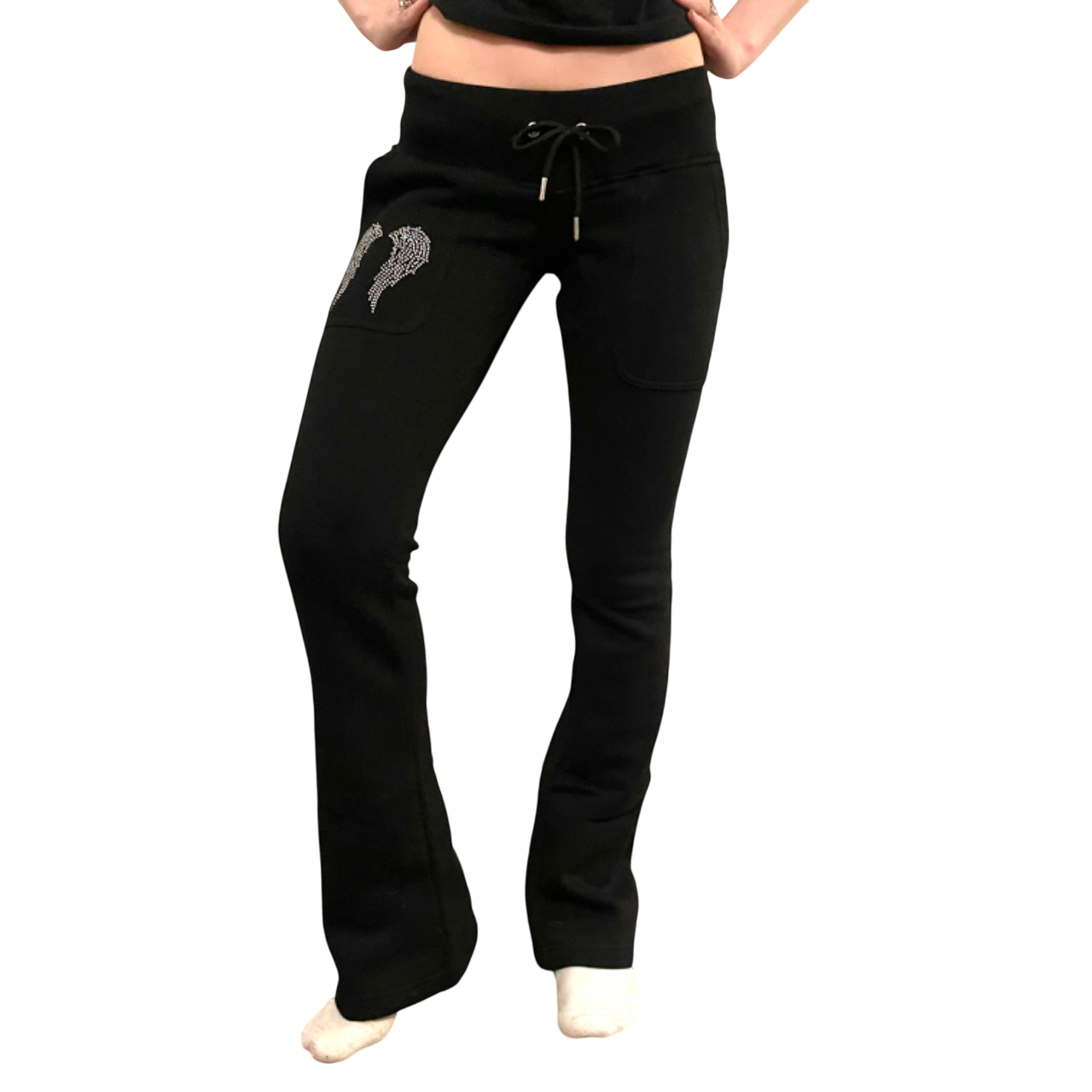 Pantalon de survêtement taille basse noir Paris