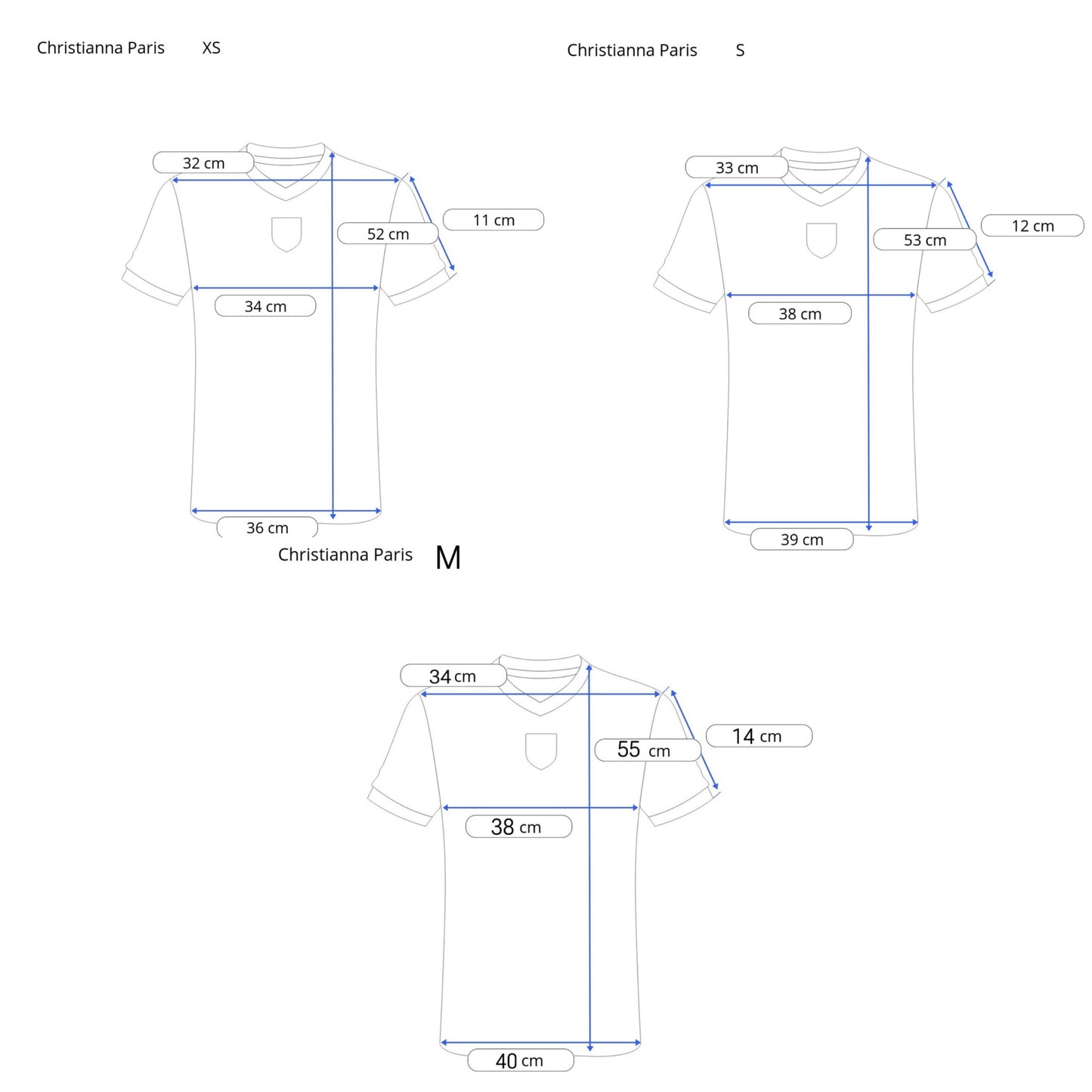 Paris hvit t-skjorte