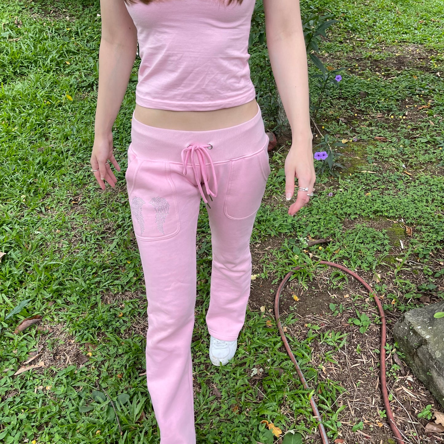 Paris pink lowrise sweatpants