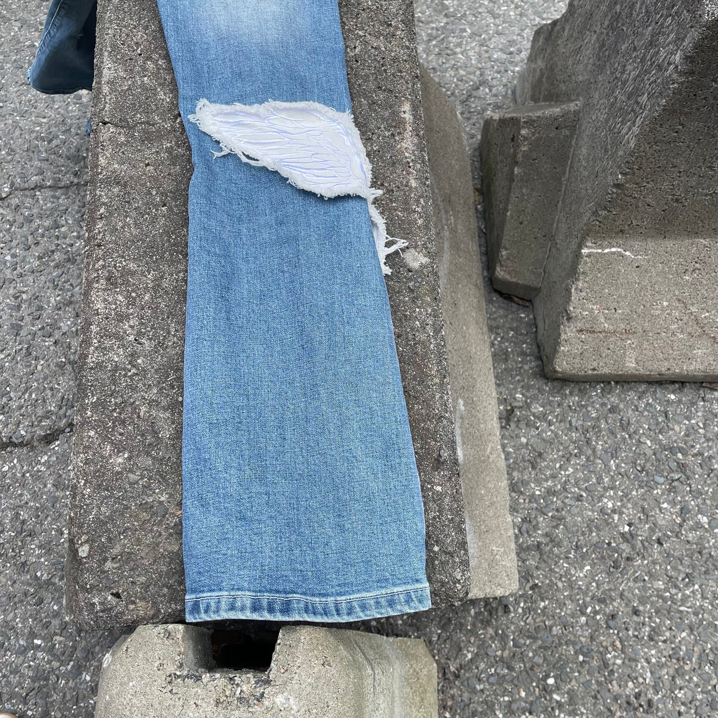 Lowrise jeans med vinge