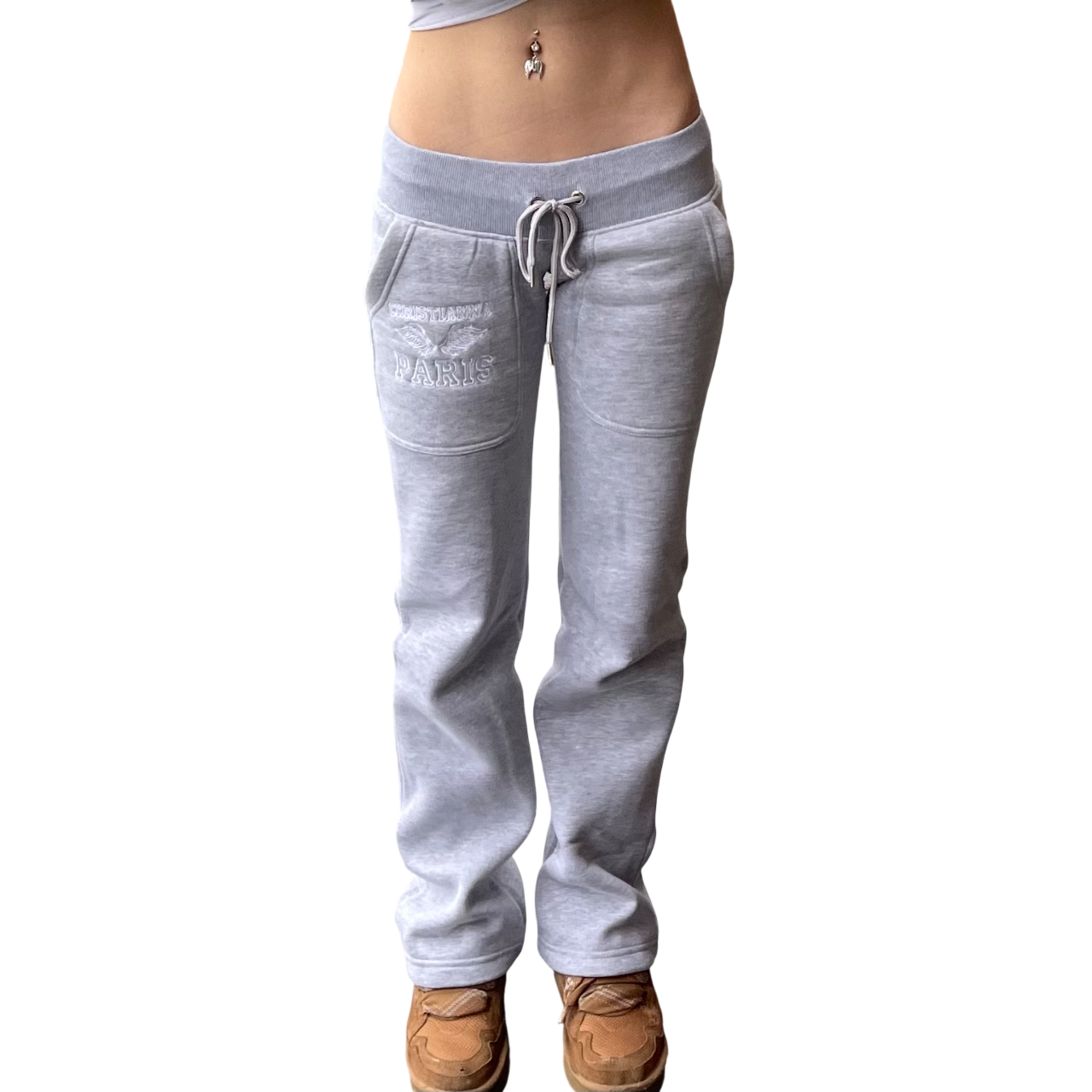 Paris grå lowwaist joggebukser