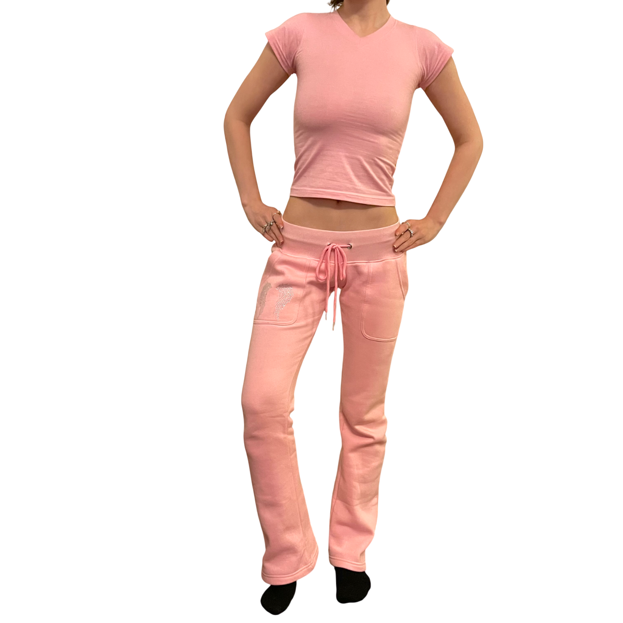 Paris pink lowrise sweatpants